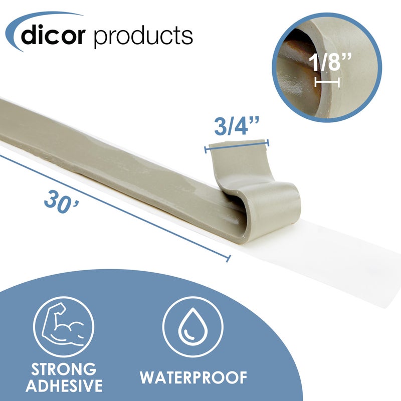 Dicor BT-1834-1 Butyl Seal Tape - 1/8" x 3/4" x 30' Repair Tape for RV, Trailer, Motorhome, Window, and Vent Sealing - Image 3